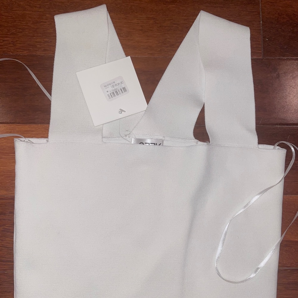 White bandage crop top